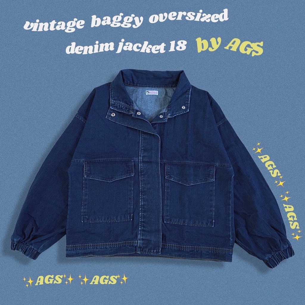 Vintage Baggy Oversized Denim Jacket 18 by AGS