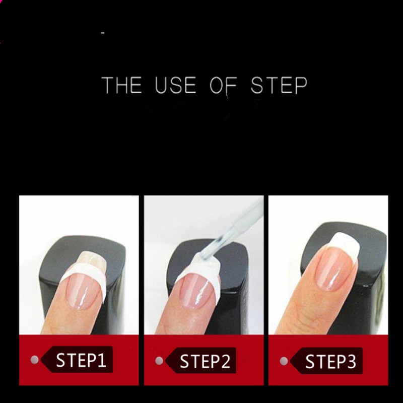 French Nail Tip Guides Ujung Kuku Nail Art Putih