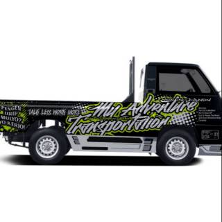 Cutting Sticker Striping Mobil Racing Untuk Pickup Ss Apv L300 Dll