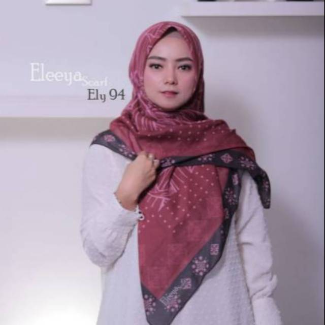 HIJAB SEGIEMPAT PRINTING || Eleeya Scarf Ely 93