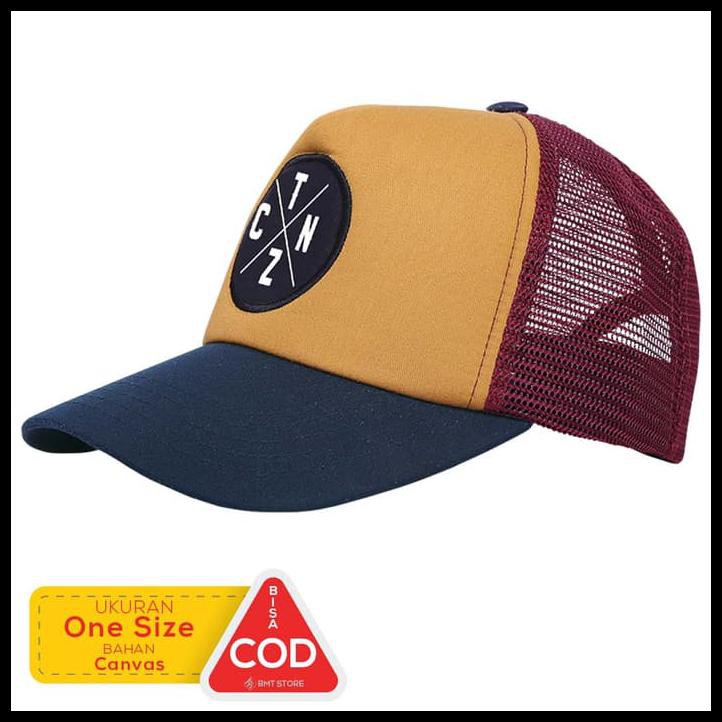 Spesial - Topi Truker Jaring Pria Distro Original Catenzo Rzn 106-526 Kuning