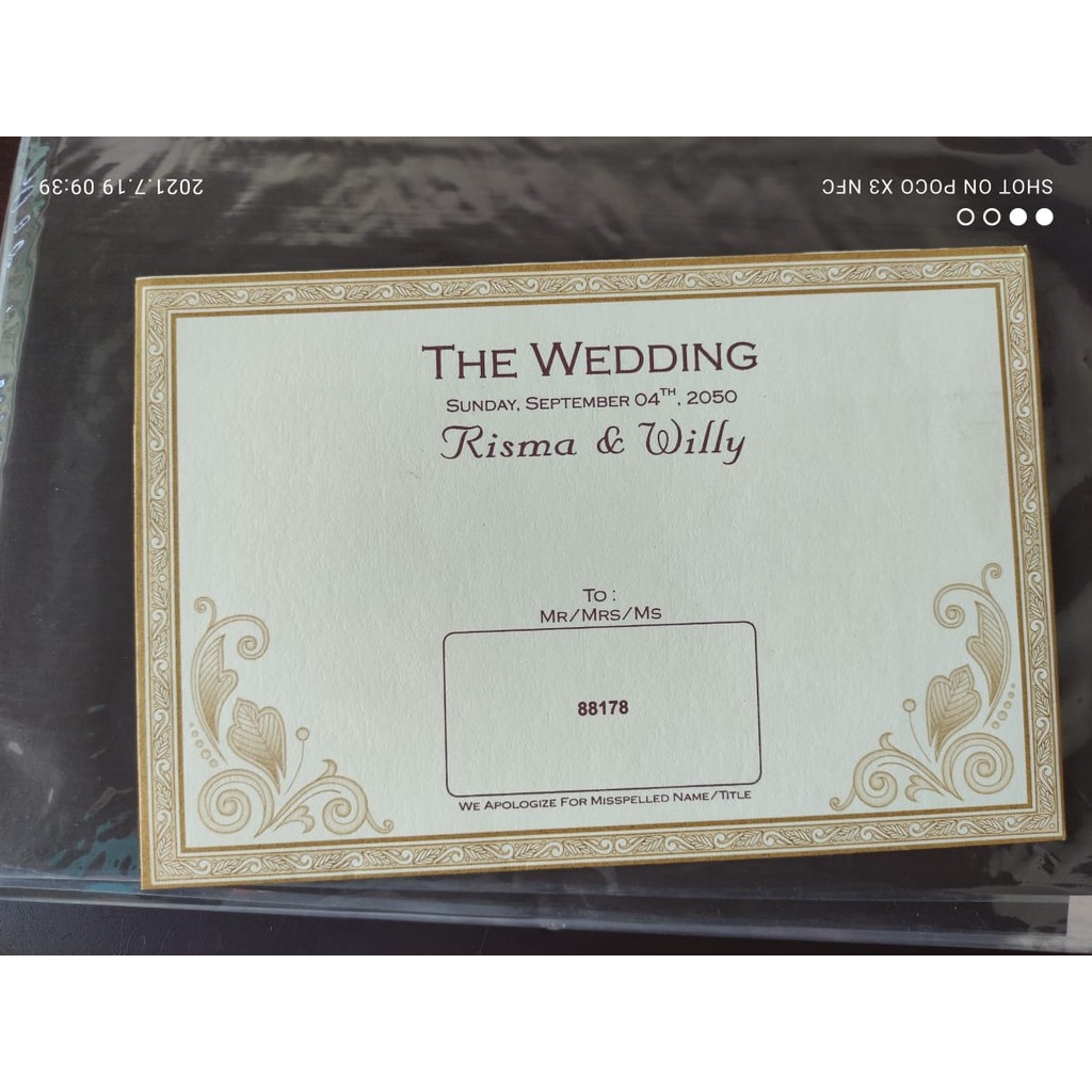 UNDANGAN BLANGKO ERBA 88178