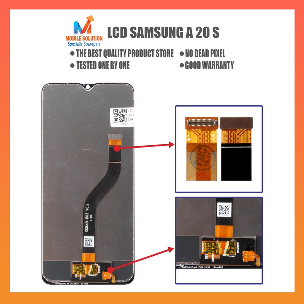 Grosir LCD Samsung A20S Original OLED 100% Fullset Touchscreen Garansi 1 Bulan + Packing / Bubble