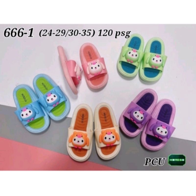 Selop Sandal anak jelly korea karakter OWL lucu merk  Morego 666