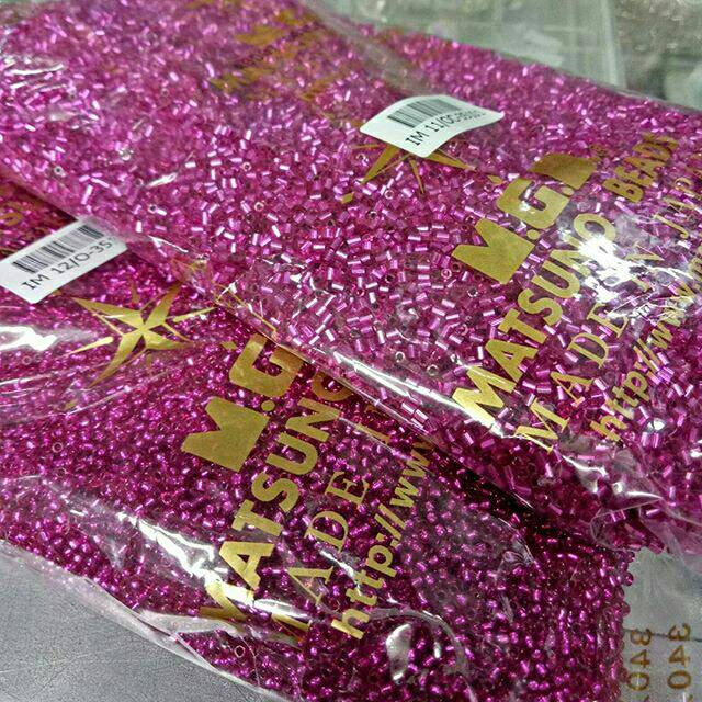 8 gram payet jepang bambu pasir warna fuschia