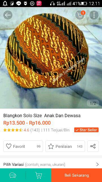 (bisa Cod) Blangkon Batik Ukuran Remaja Dan Dewasa/ Topi Khas Jogja Solo Harga Murah