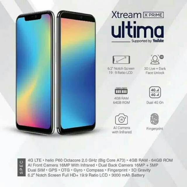 Luna G60x Xtream Xprime Ram 4 64 Gb Lcd 6 2 Inch Support Nfc Baru Garansi Resmi Banyak Bonus Shopee Indonesia