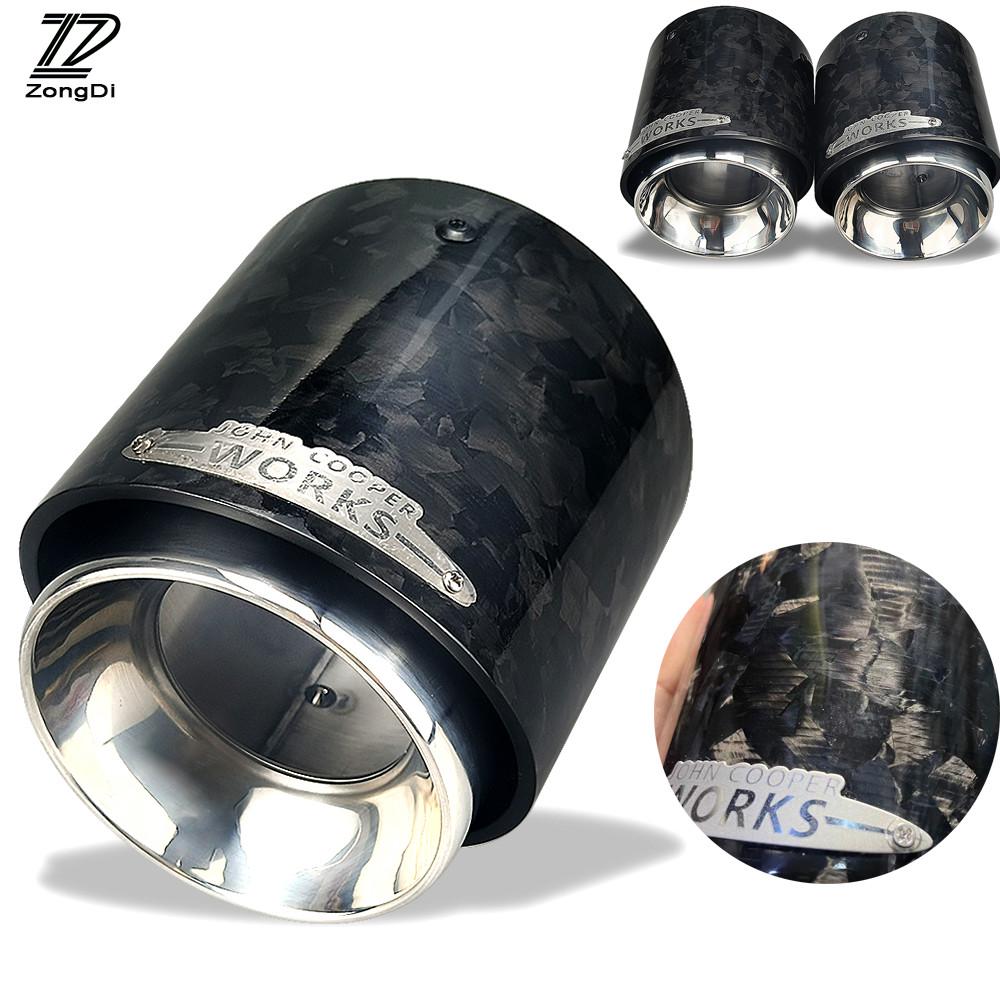1pc Pipa Knalpot Mini Cooper Bahan Karbon Fiber Untuk F54 / F55 / F56 / F57 / F60 / R55