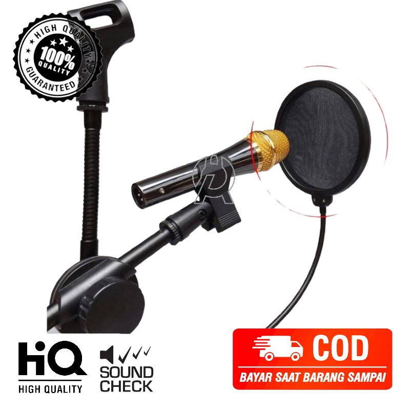 TERMURAH Pop Filter Mikrofon Mic Double Layer / Pop Shield Microphone