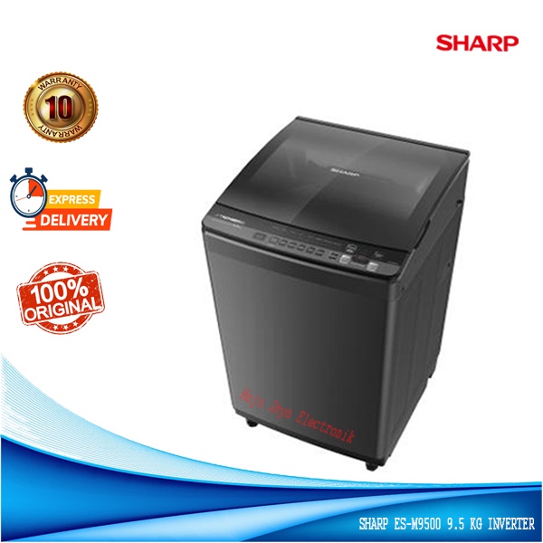 Mesin Cuci 1 Tabung SHARP ESM9500 Mega Mouth Soft Door 9.5 KG Inverter