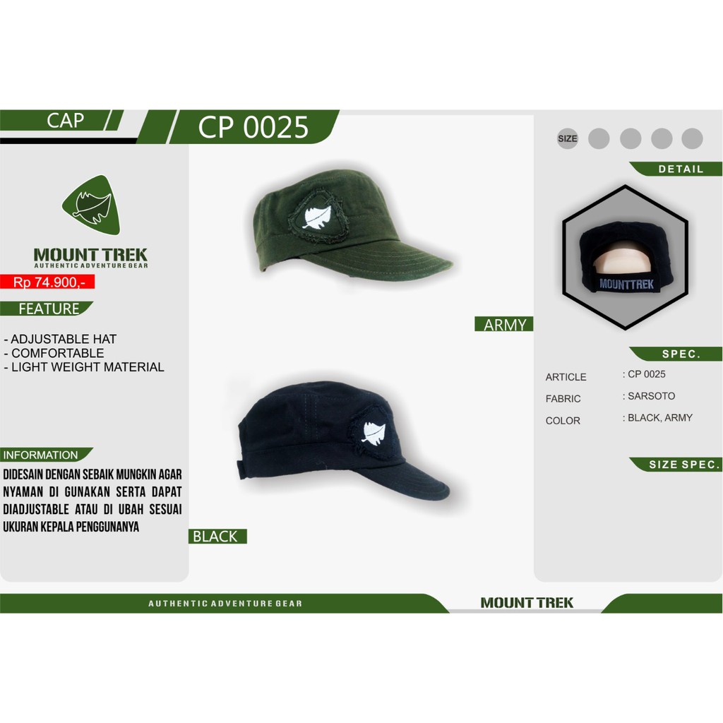 Topi Pet Pria  Mount Trek CP25