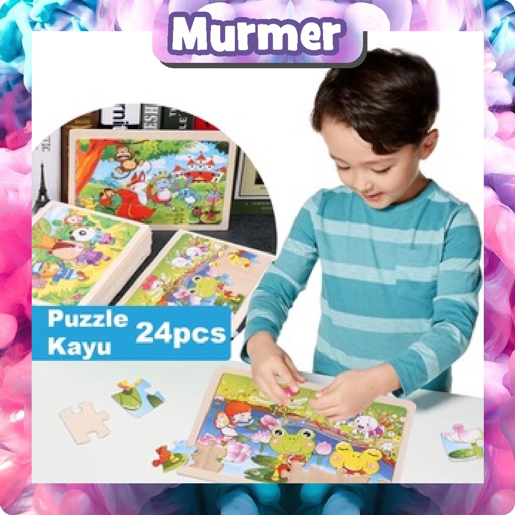 Murmerofficial T004 Mainan Edukasi Puzzle / Puzzle Kayu 24 keping / Puzzle Anak Murah / Jigsaw Puzzle