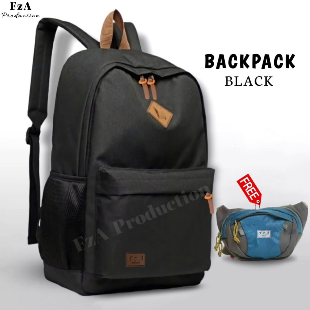 Tas Ransel Distro Original Casual pria Wanita / Tas Backpack Laptop Tas Sekolah Distro Original – FzA FREE Tas Slempang Waistbag