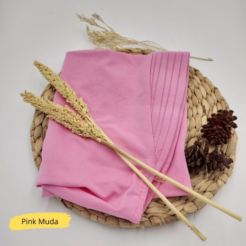 Bergo Sport Pendek Bahan Jersey / Hijab Olahraga Olah Raga Anak dan Dewasa / Jilbab Premium Murah Viral AS DIANDRA-Pink