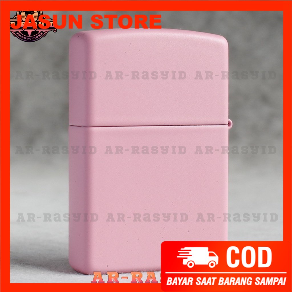 BISA COD! Korek Api Minyak Zippo Matte Pink Merah Muda Polos 238