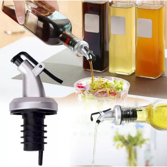 Bottle Pourer Stainless Tutup Botol Dispenser Kecap Oil Cuka Madu Sirup