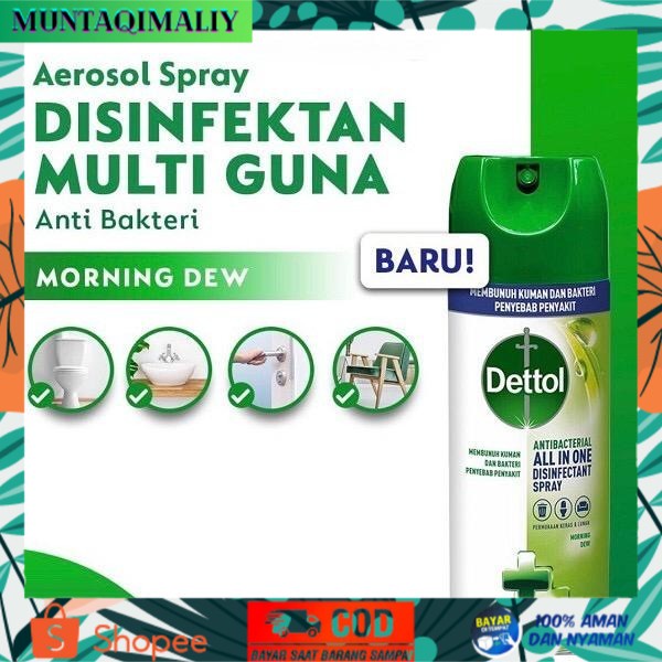 [TERBARU] DETTOL SPRAY DISINFECTANT 450ml || Hijau