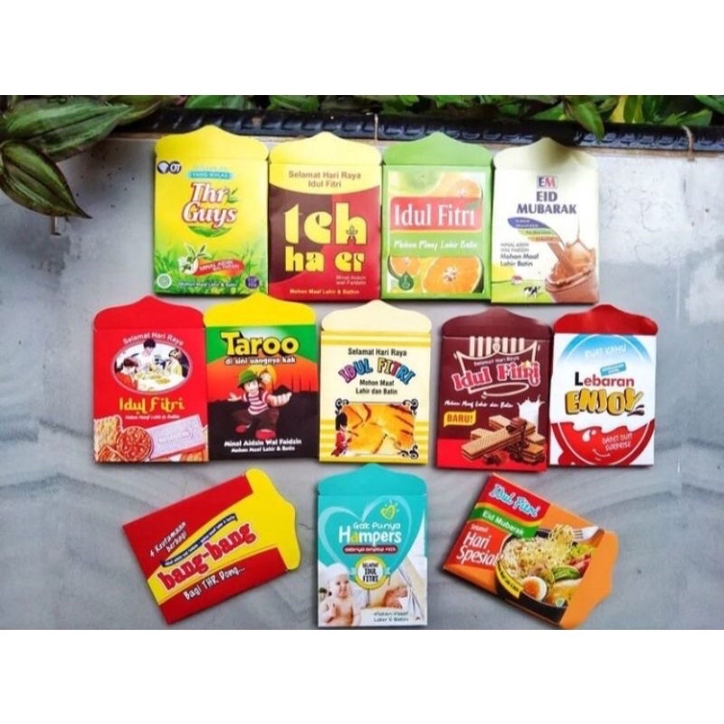 AMPLOP LEBARAN MOTIF SNACK / AMPLOP LEBARAN KEKINIAN