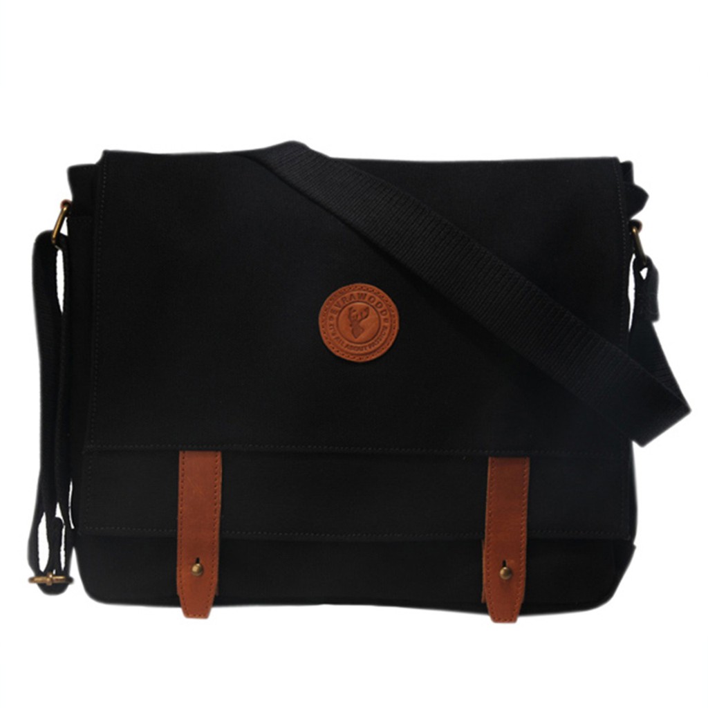 Tas Slempang Tucson Posman Black - Evrawood