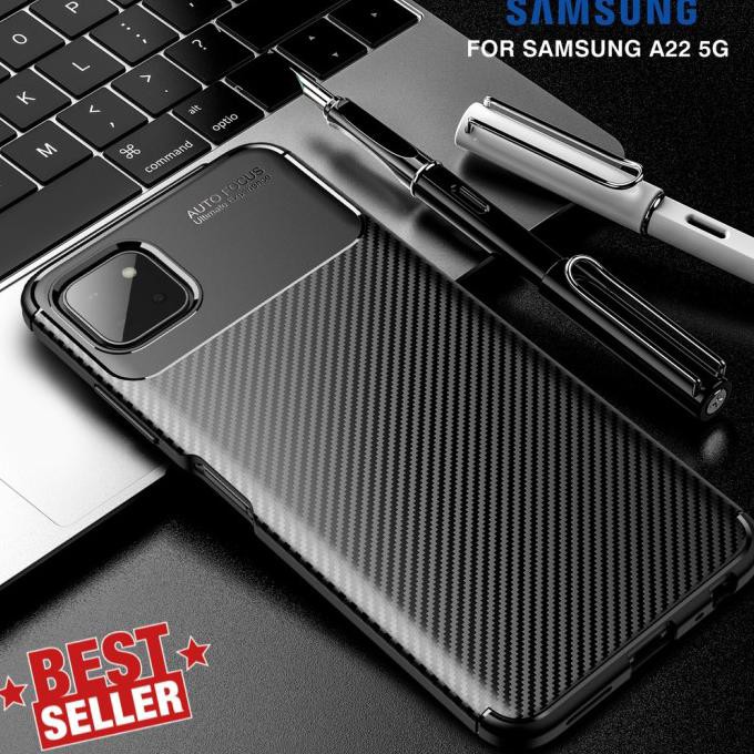 Case Samsung A22 5G Autofocus Carbon Slim Armor Softcase Mhs-1185
