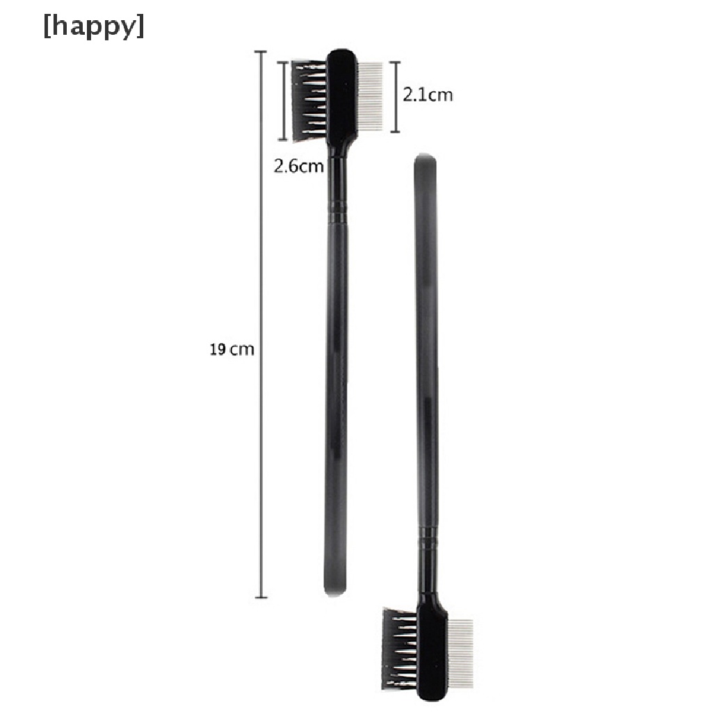 1pc Brush Dua Sisi Bahan Metal Steel Untuk Extension Bulu Mata