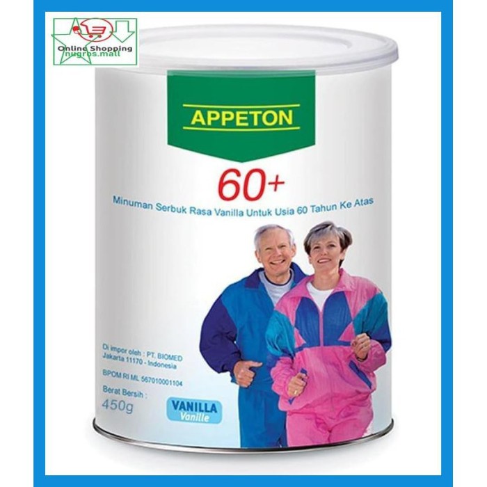 

W3Qeqw- Appeton 60+ / Susu Lansia - Orang Tua (Vanilla) 450 Gram