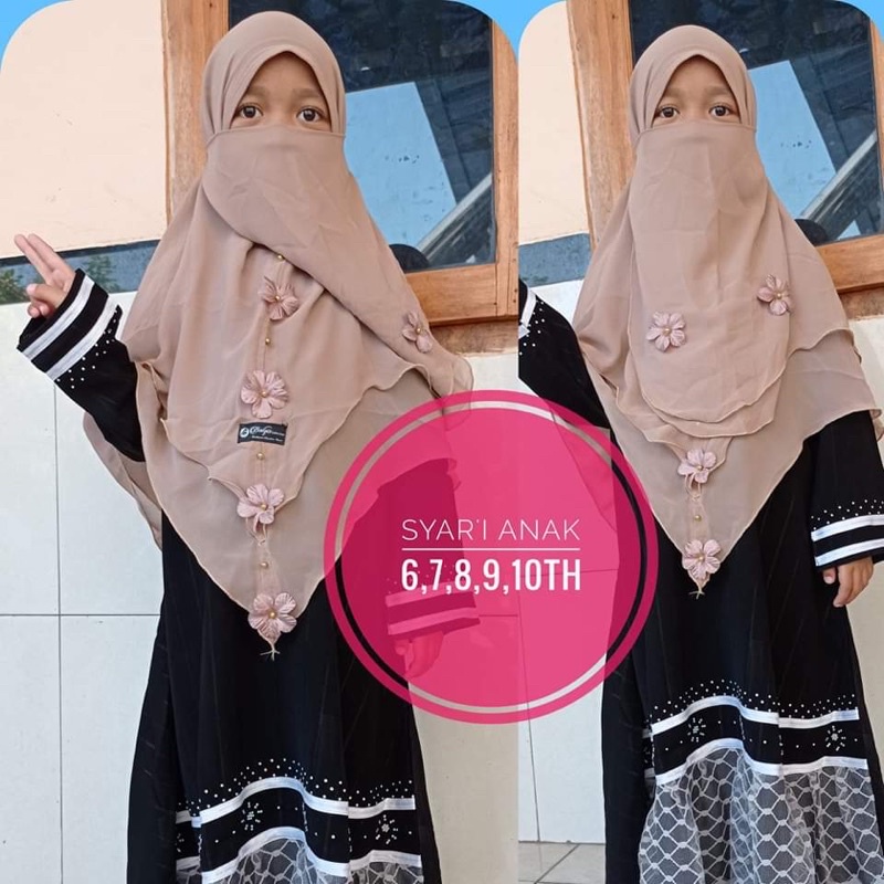 hijab syar’i anak | khimar anak | jilbab untuk si kecil | kerudung anak original temboro | jilbab mu