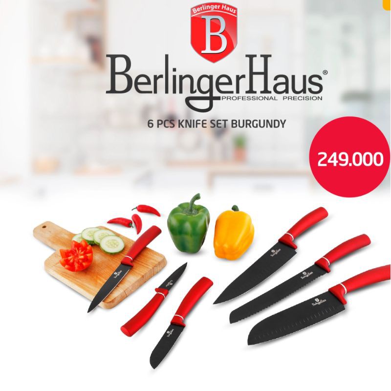 Berlinger Haus 6 pcs Set Pisau Burgundy