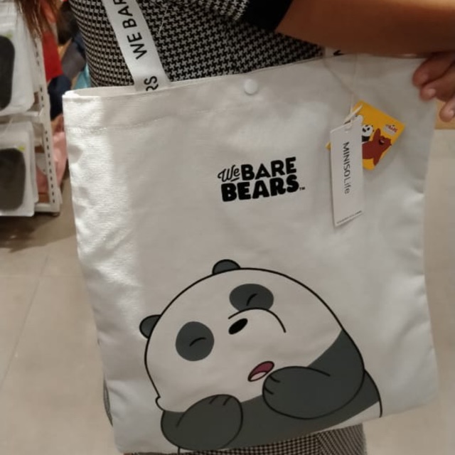 Miniso Tote Bag We Bare Bears Original