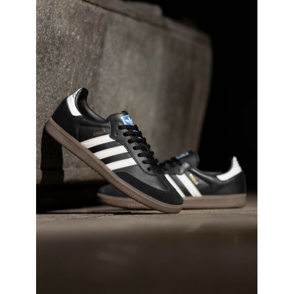 ADIDAS SAMBA BLACK WHITE GUM ORIGINAL 100% - SEPATU PRIA - SEPATU ADIDAS ORIGINAL 100% - ADIDAS  SAM