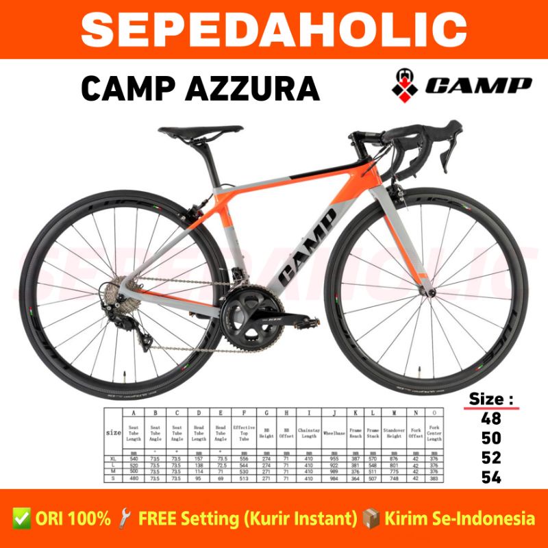 Sepeda Balap ELEMENT CAMP AZZURA Roadbike 700C Carbon Shimano 105 2x11 Speed