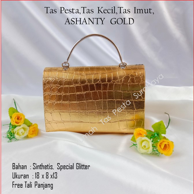 Tas Pesta,Tas Kecil,Tas Imut,ASHANTY  GOLD
