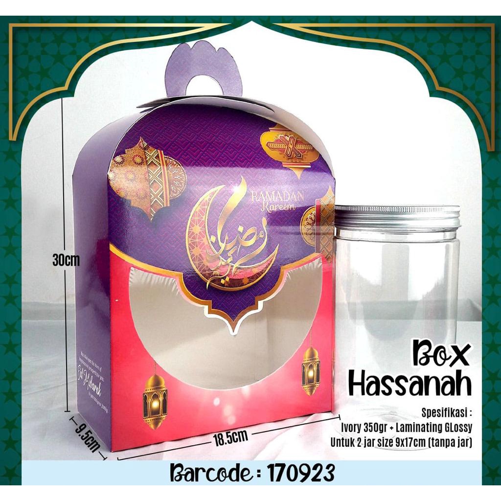 

BOX HASSANAH - RAMADAN KAREEM (1SET 5PCS) DUS BOX KUE LEBARAN IDUL FITRI