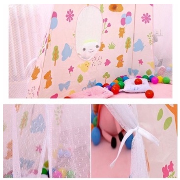 Tenda Anak Model 2 Pintu Warna Warni Tenda Bermainan Anak Tenda Lipat Original