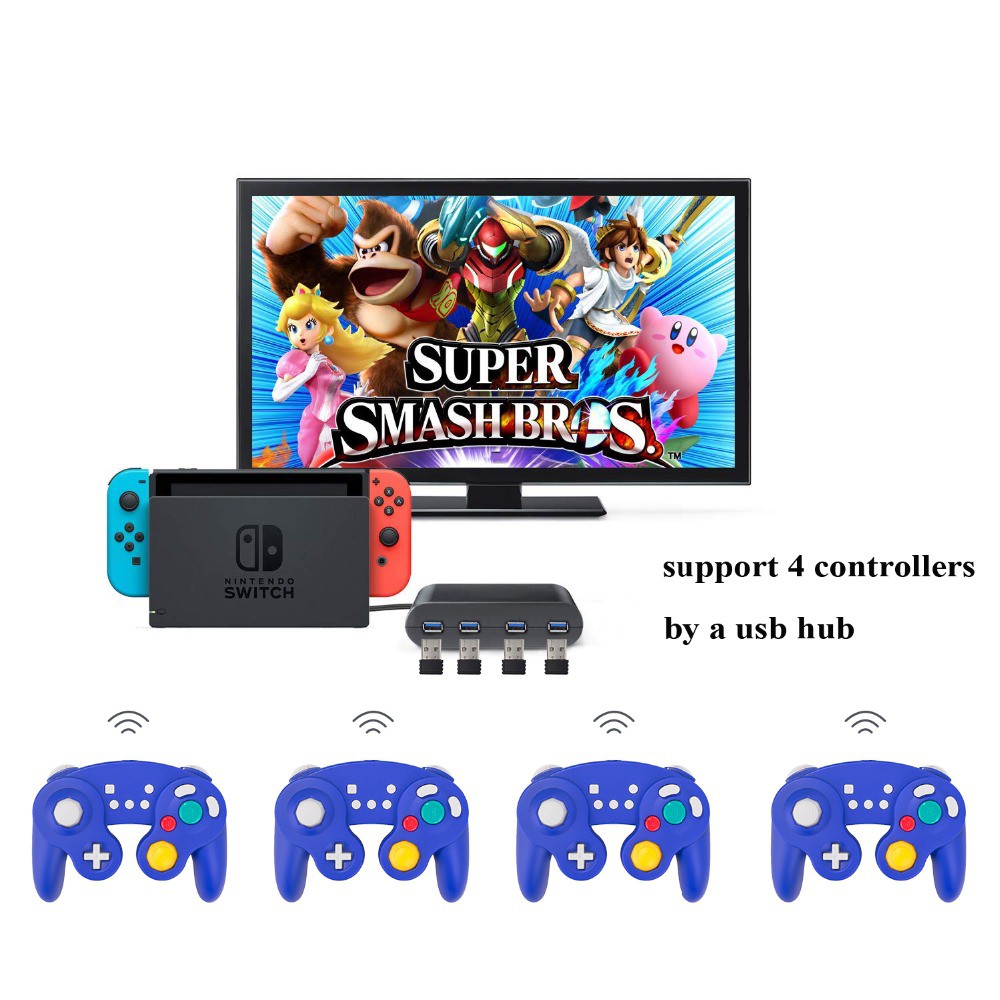 nintendo switch gamecube controller wireless rechargeable