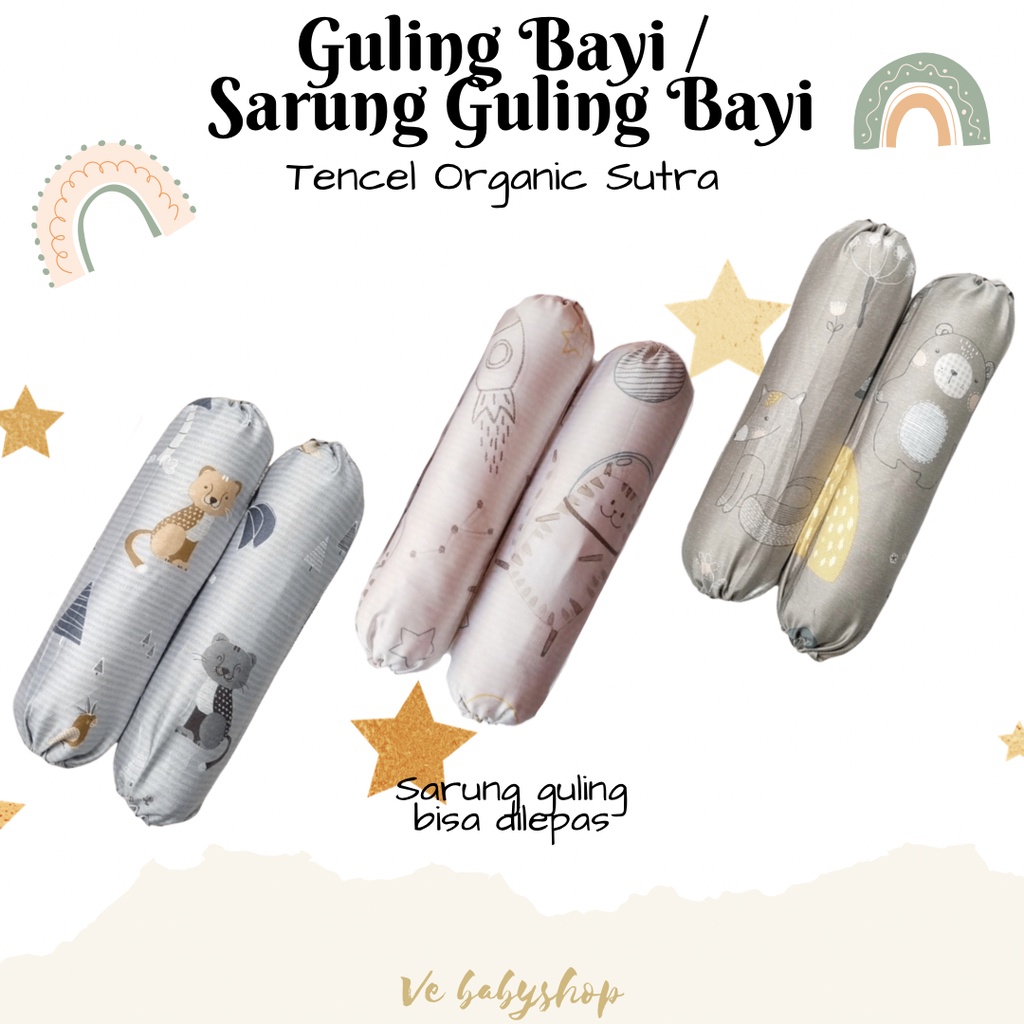 Guling Bayi Tencl’s Organic Sutra / Guling Anak Tencl’s / Sarung Guling Bayi Tencl’s