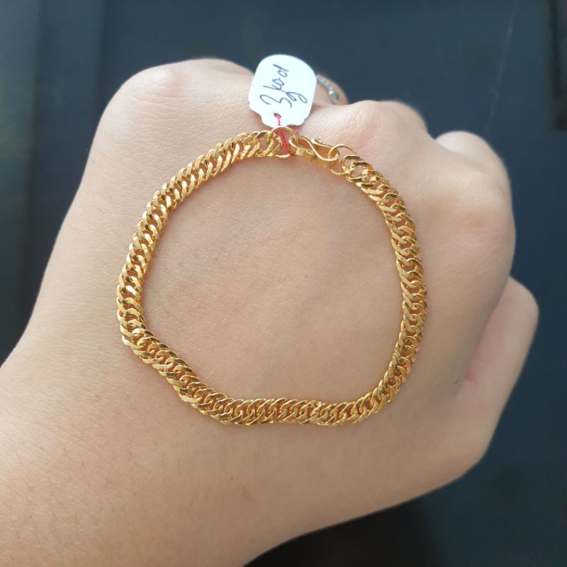 Gelang tangan dewasa rantai susun sirih emas asli kadar 300