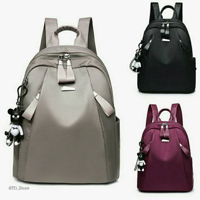 Tas ransel gto free gantungan boneka impor / tas wanita batam