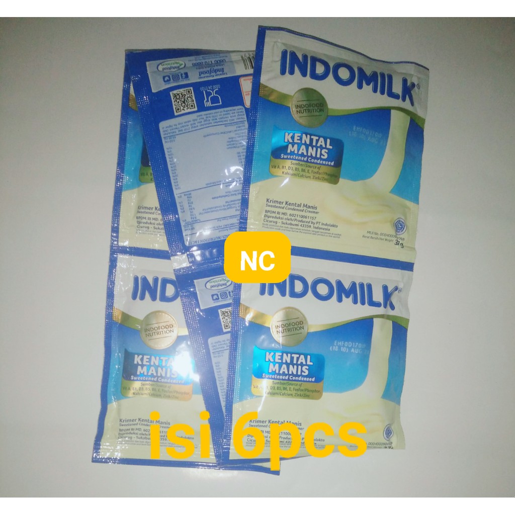 

Indomilk Susu Kental Manis Plain 37G x6