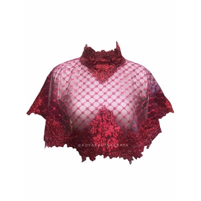 Kd Fashion Atasan Bolero Pendek Dengan Bordir Brokat Premium