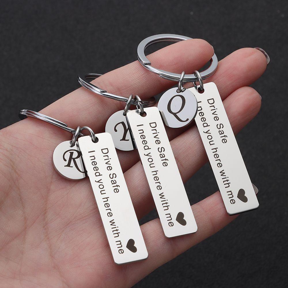 Suyo Drive Safe Keychain Anniversary Pacar Pacar Aksesoris Tas Tangan Stainless Hadiah Kekasih