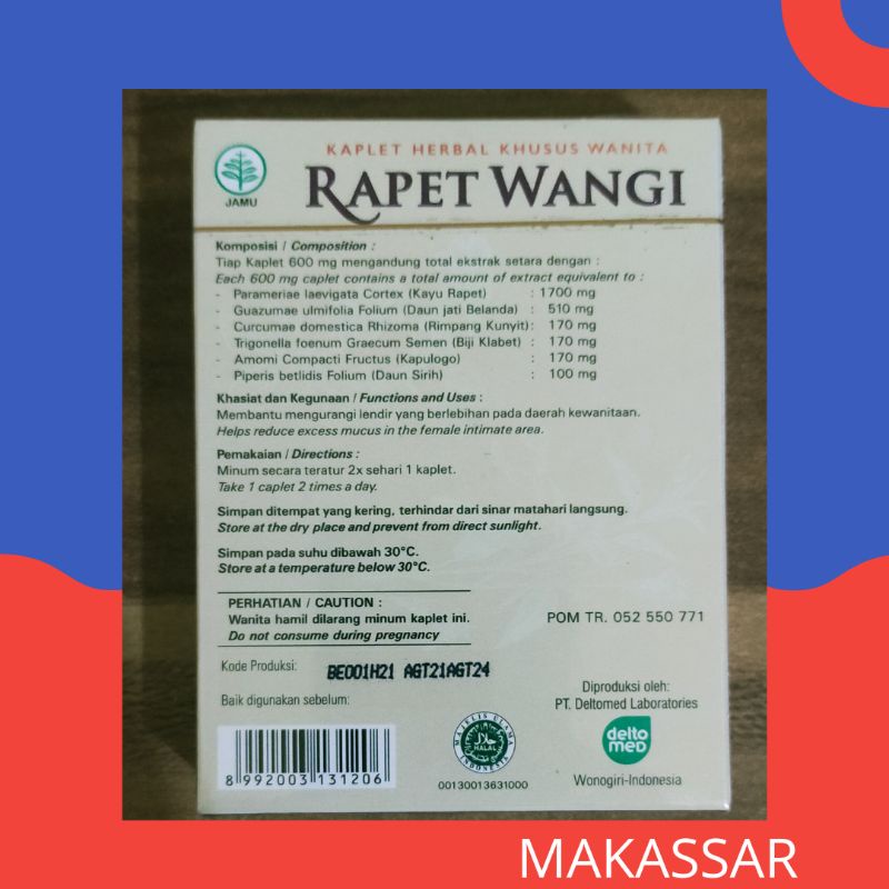 RAPET WANGI 12 KAPSUL JAMU KEPUTIHAN