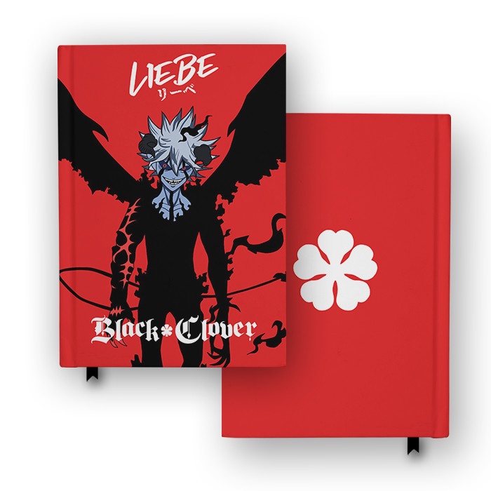 Buku Catatan Notebook Anime Liebe Black Clover Custom Nama Diary