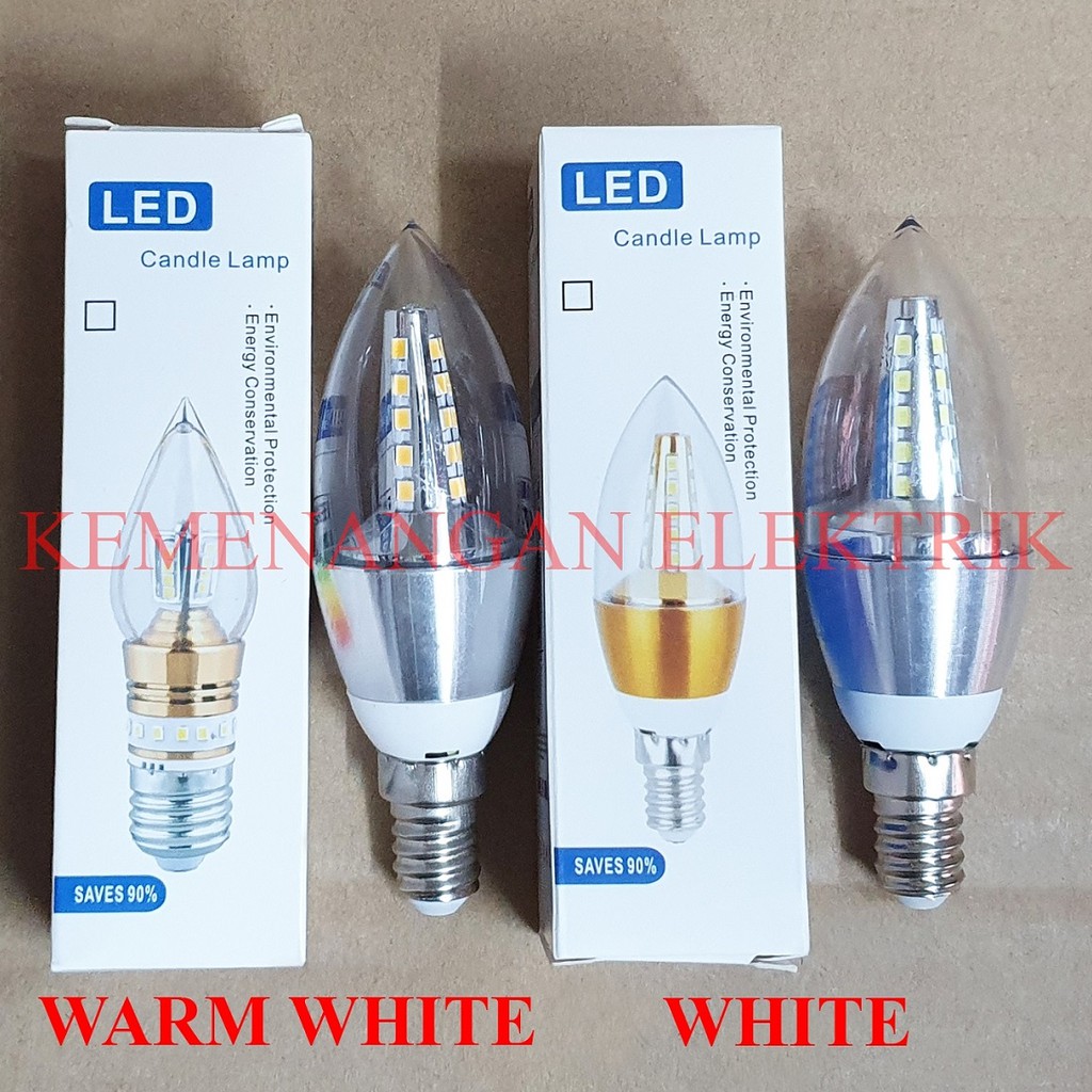 EURUTION CANDLE LIGHT LED 5W E14 / BOHLAM JANTUNG / LAMPU JAGUNG 5WATT / LAMPU LILIN 5 WATT 5 W