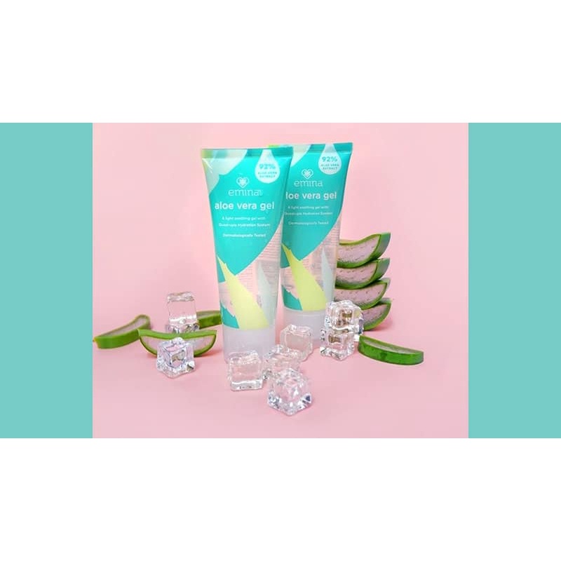 `ღ´ PHINKL `ღ´ ╰☆☆ 𝔢мιℕά ☆☆╮ Emina aloe vera gel lidah buaya anti iritasi mengobati kulit kemerahan wajah badan penenang