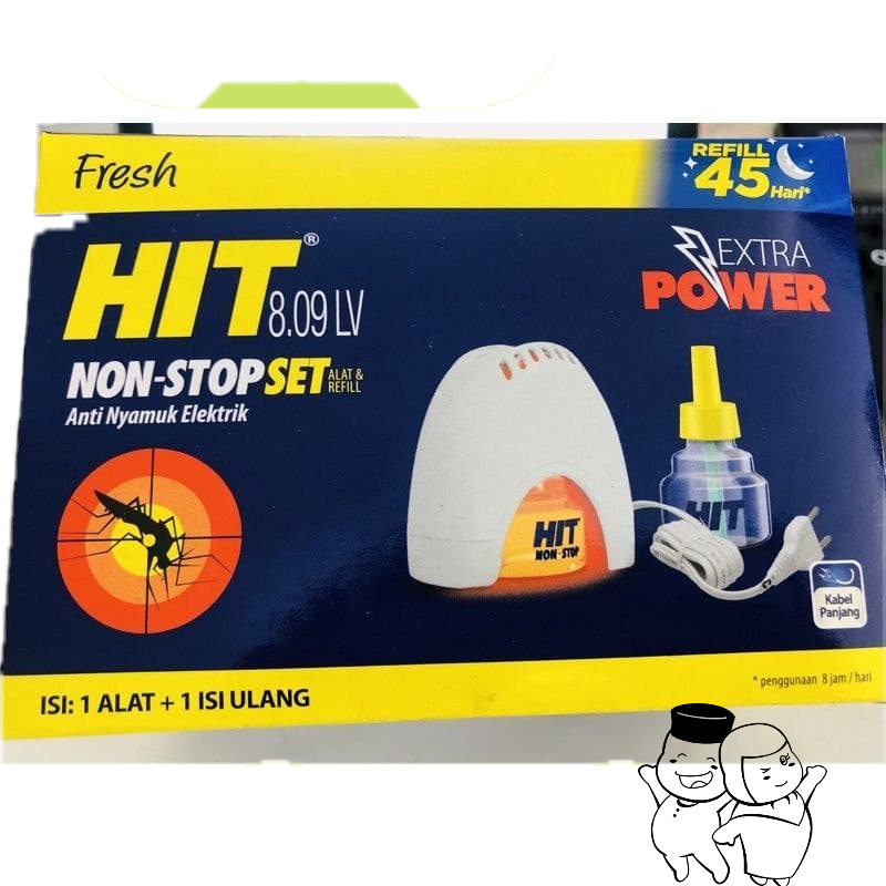 HIT NON STOP SET ANTI NYAMUK ELEKTRIK 1 ALAT + REFIL / Hit Ekoset  [Z]