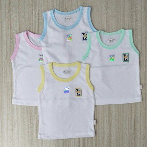Hachi singlet luar Putih Isi 4 Termurah usia 3bulan-4tahun