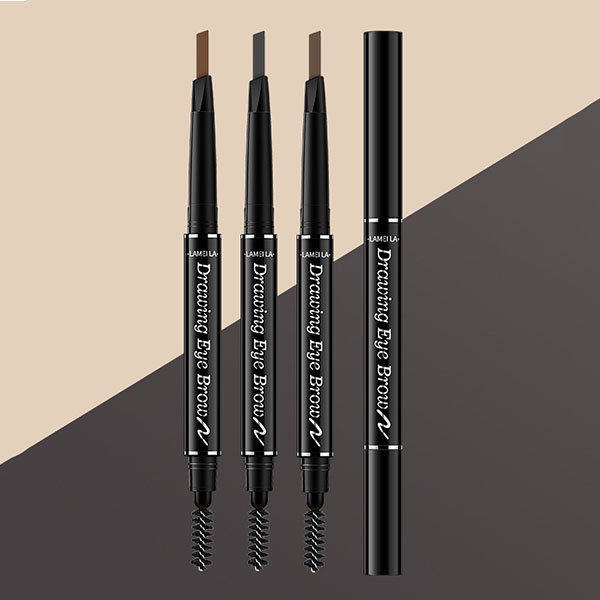 Lameila Eyebrow Pencil Drawing Eye Brow 2 In 1 / Double Head Eye Brow Pencil / Pensil Alis Putar Waterproof / TV-24