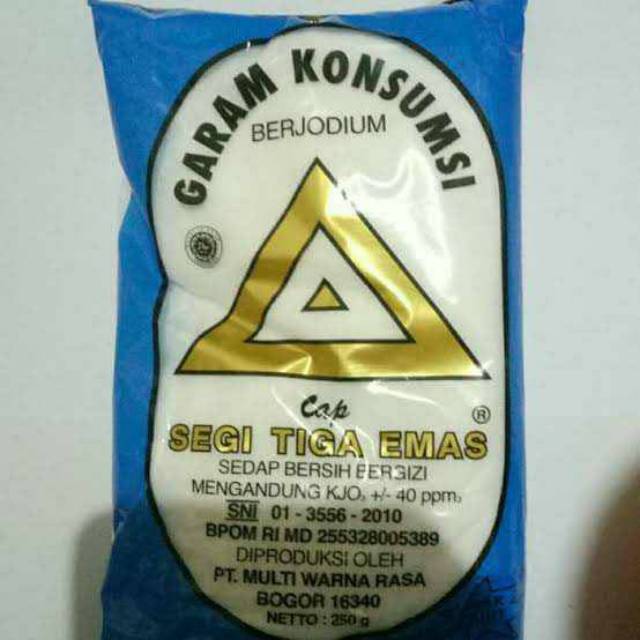 

Garam Segitiga Emas 250g / Garam Murah