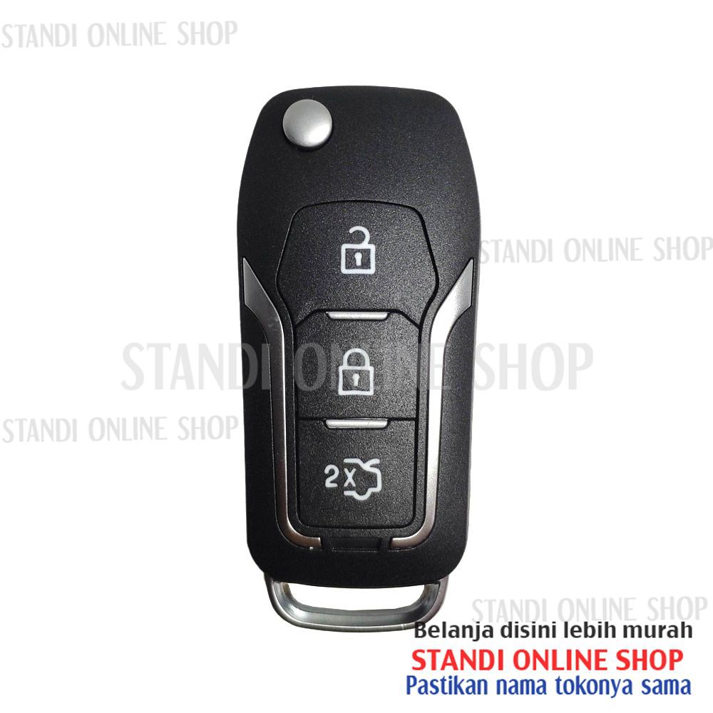 Remote Set Kunci Lipat Flip Key Baru PCB Mobil Ford Fiesta 433Mhz